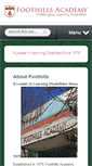 Mobile Screenshot of foothillsacademy.org