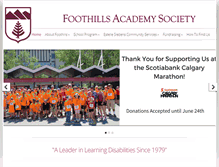 Tablet Screenshot of foothillsacademy.org